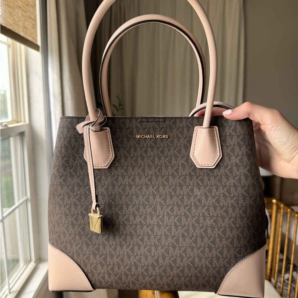 Michael Kors Satchel in Brown and Pink